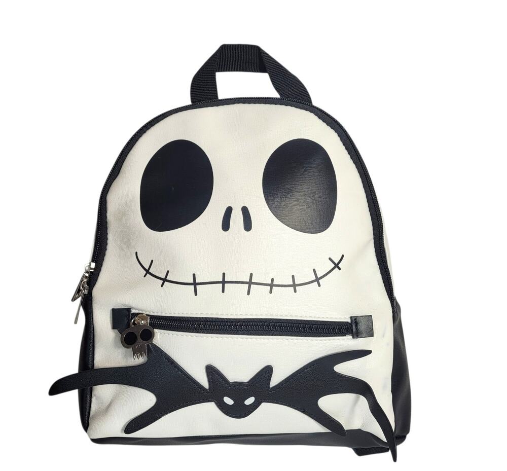 Disney Jack Skellington Mini Backpack Nightmare Before Christmas Black White Bat